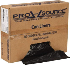 PRO-SOURCE - 1.1 mil Thick, Heavy-Duty Trash Bags - Hexene Resins, Roll Dispenser, 43" Wide x 47" High, Black - Benchmark Tooling