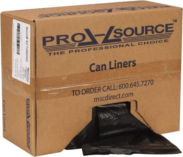 PRO-SOURCE - 1.1 mil Thick, Heavy-Duty Trash Bags - Hexene Resins, Roll Dispenser, 33" Wide x 39" High, Black - Benchmark Tooling