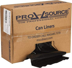 PRO-SOURCE - 3 mil Thick, Contractor Trash Bags - Linear Low-Density Polyethylene (LLDPE), Flat Pack Dispenser, 32" Wide x 50" High, Black - Benchmark Tooling