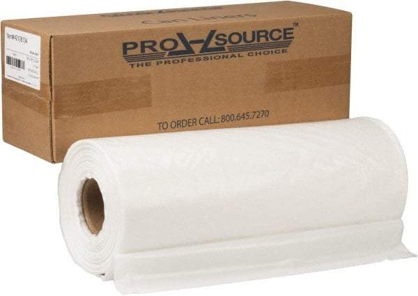 PRO-SOURCE - 2.7 mil Thick, Heavy-Duty Trash Bags - Hexene Resins, Roll Dispenser, 38" Wide x 63" High, Clear - Benchmark Tooling