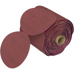 3M - 6" Diam, 100 Grit Aluminum Oxide Adhesive PSA Disc - Fine Grade, Reddish Brown, Film Backing, Flexible, Use with Random Orbital Sanders - Benchmark Tooling