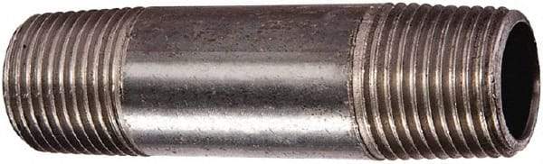 Value Collection - Schedule 80, 1/2" Diam x 11" Long Black Pipe Nipple - Seamless - Benchmark Tooling