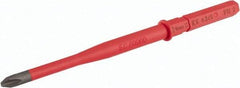 Wera - #2, Insulated Phillips 1,000 Volt Insulated Screwdriver Bit - 3/8" Drive, 6-1/4" OAL - Benchmark Tooling