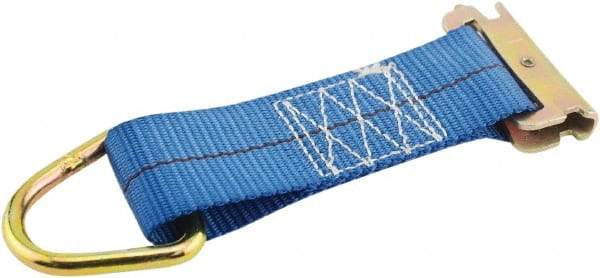 Erickson Manufacturing - 8' Long x 2" Wide, 3,500 Lb Basket Capacity, Polyester & Steel Web Sling - Blue - Benchmark Tooling