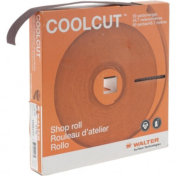 WALTER Surface Technologies - 1" x 50 Yd 80 Grit Aluminum Oxide Cloth Roll - J Weighted Backing - Benchmark Tooling