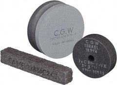 Camel Grinding Wheels - 60 Grit Silicon Carbide Type 1 Dressing Wheel - 3" Diam x 1/2" Hole x 1" Thick, Medium Grade, Hardness L, Vitrified Bond, No Recess - Benchmark Tooling