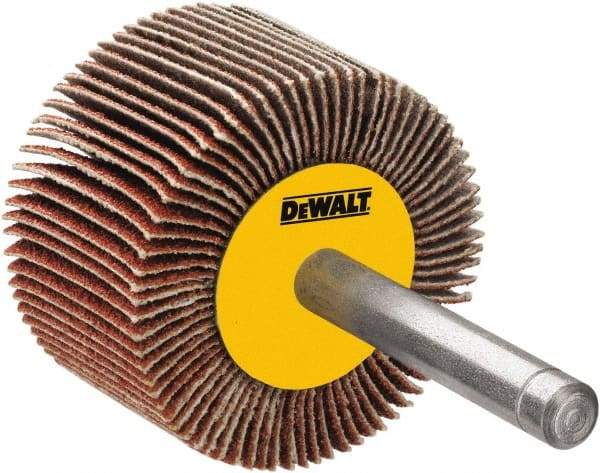 DeWALT - 4-1/2" Diam, 80 Grit Aluminum Oxide Unmounted Flap Wheel - 5/8-11 Thread, 1-1/8" Wide, Coated, Medium Grade, 13,300 Max RPM - Benchmark Tooling