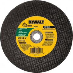 DeWALT - 7" 24 Grit Silicon Carbide Cutoff Wheel - 1/8" Thick, 5/8" Arbor, 8,700 Max RPM, Use with Angle Grinders - Benchmark Tooling