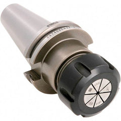 Techniks - 1/16 to 0.275" Capacity, 4" Projection, CAT40 Taper Shank, ER11 Collet Chuck - 6.687" OAL - Exact Industrial Supply