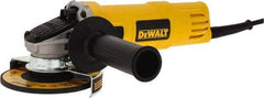 DeWALT - 4-1/2" Wheel Diam, 12,000 RPM, Corded Angle & Disc Grinder - 5/8-11 Spindle, 120 Volts, 7 Amps - Benchmark Tooling