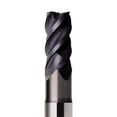 Seco - 10mm, 4 Flute, Single End, Solid Carbide, 0.8mm Corner Radius End Mill - 75mm OAL, 44° Helix, Right Hand Flute, 20mm LOC, Right Hand Cut, 30mm Extended Reach - Benchmark Tooling