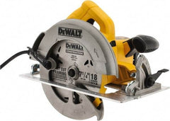 DeWALT - 15 Amps, 7-1/4" Blade Diam, 5,200 RPM, Electric Circular Saw - 120 Volts, 5/8" Arbor Hole, Right Blade - Benchmark Tooling