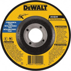 DeWALT - 6" 60 Grit Aluminum Oxide Cutoff Wheel - 0.045" Thick, 7/8" Arbor, 10,100 Max RPM, Use with Angle Grinders - Benchmark Tooling
