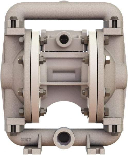 Versa-Matic - 1/2" NPT, Air Operated Diaphragm Pump - PTFE Diaphragm, Aluminum Housing - Benchmark Tooling