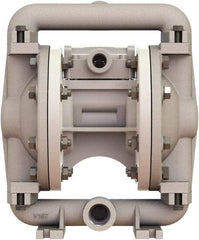 Versa-Matic - 1/2" NPT, Air Operated Diaphragm Pump - PTFE Diaphragm, Stainless Steel Housing - Benchmark Tooling