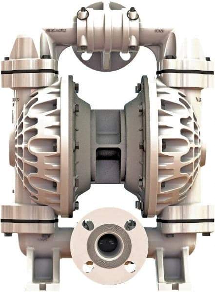 Versa-Matic - 1-1/4 \x96 1-1/2 NPT, Air Operated Diaphragm Pump - Santoprene Diaphragm, Polypropylene Housing - Benchmark Tooling