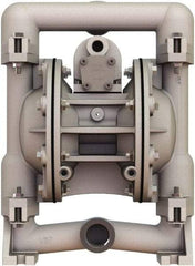 Versa-Matic - 1" NPT, Air Operated Diaphragm Pump - Santoprene Diaphragm, Stainless Steel Housing - Benchmark Tooling