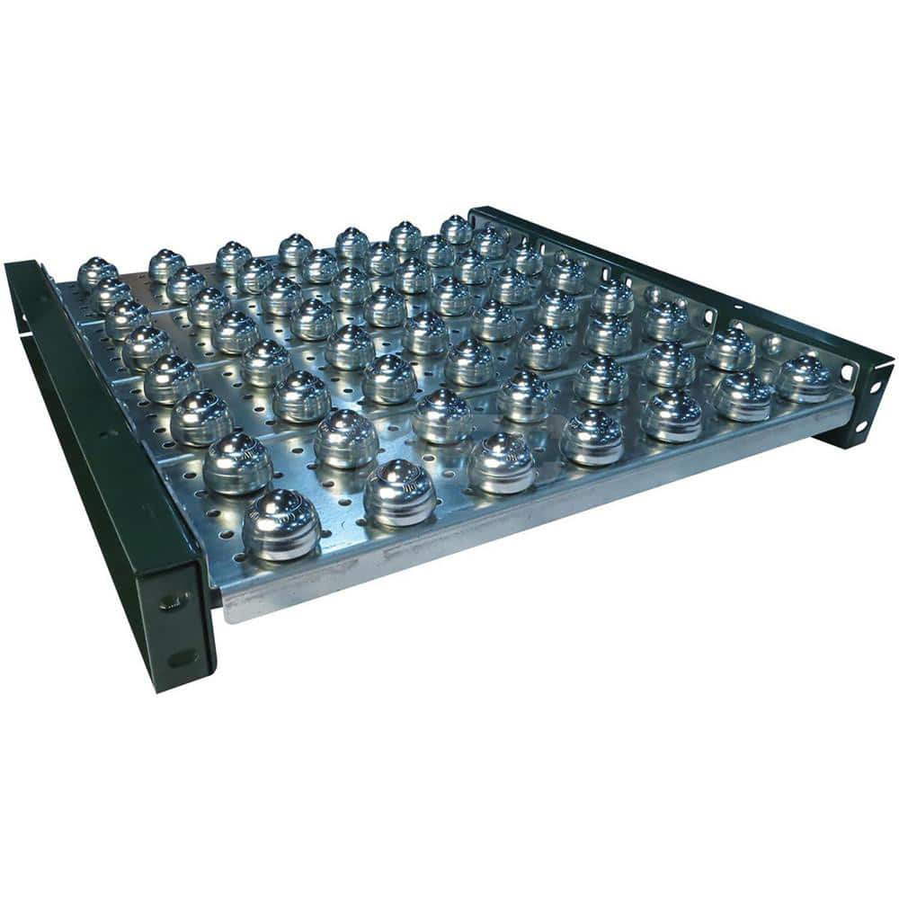 Conveyor Accessories; Type: Ball Transfer Plate; Width (Inch): 27; For Use With: 1.9″ diameter roller conveyor frames and 1-3/8″ roller conveyor; Overall Height: 3.8000 in; Material: Steel; Overall Length (Inch): 24.00; Length: 24.00; Overall Length: 24.0