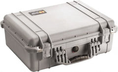 Pelican Products, Inc. - 15-49/64" Wide x 7-13/32" High, Clamshell Hard Case - Silver, Polyethylene - Benchmark Tooling