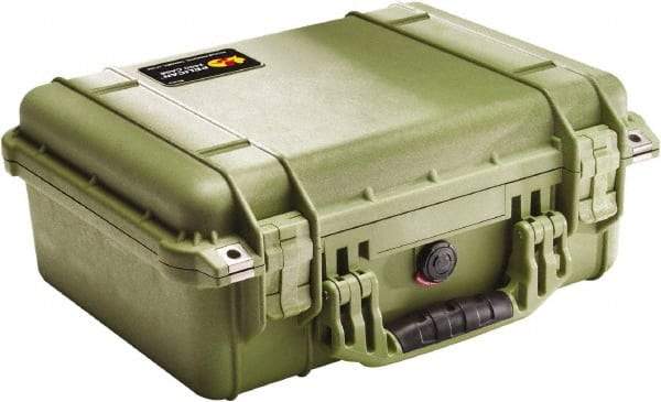 Pelican Products, Inc. - 13" Wide x 6-53/64" High, Clamshell Hard Case - Olive, Polyethylene - Benchmark Tooling