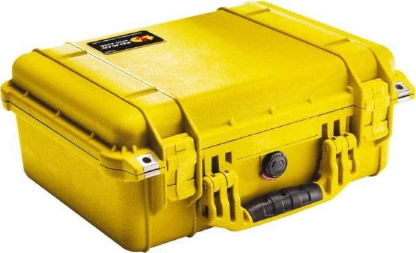 Pelican Products, Inc. - 13" Wide x 6-53/64" High, Clamshell Hard Case - Yellow, Polyethylene - Benchmark Tooling