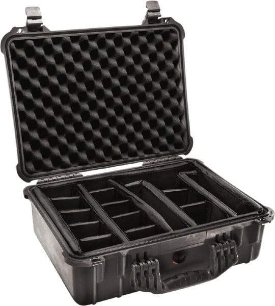 Pelican Products, Inc. - 15-49/64" Wide x 7-13/32" High, Clamshell Hard Case - Black, Polyethylene - Benchmark Tooling