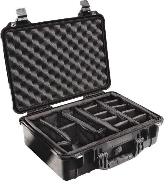 Pelican Products, Inc. - 14-1/16" Wide x 6-15/16" High, Clamshell Hard Case - Black, Polyethylene - Benchmark Tooling