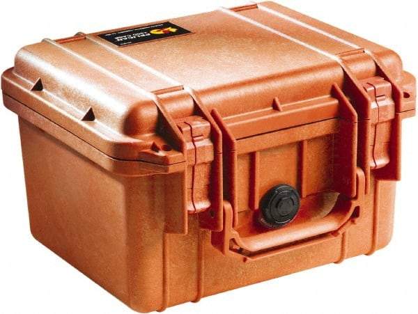 Pelican Products, Inc. - 9-11/16" Wide x 6-7/8" High, Clamshell Hard Case - Orange, Polyethylene - Benchmark Tooling