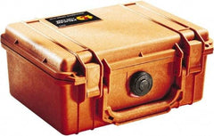 Pelican Products, Inc. - 7-51/64" Wide x 4-19/64" High, Clamshell Hard Case - Orange, Polyethylene - Benchmark Tooling