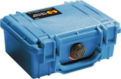 Pelican Products, Inc. - 6-49/64" Wide x 3-7/8" High, Clamshell Hard Case - Blue, Polyethylene - Benchmark Tooling