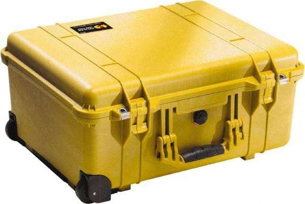 Pelican Products, Inc. - 17-59/64" Wide x 10-27/64" High, Clamshell Hard Case - Yellow, Polyethylene - Benchmark Tooling