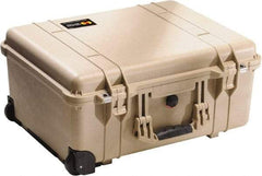 Pelican Products, Inc. - 17-59/64" Wide x 10-27/64" High, Clamshell Hard Case - Tan, Polyethylene - Benchmark Tooling