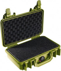 Pelican Products, Inc. - 8-11/32" Wide x 3-25/32" High, Clamshell Hard Case - Olive, Polyethylene - Benchmark Tooling