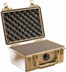 Pelican Products, Inc. - 7-51/64" Wide x 4-19/64" High, Clamshell Hard Case - Tan, Polyethylene - Benchmark Tooling