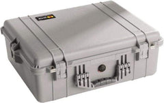 Pelican Products, Inc. - 19-23/64" Wide x 8-51/64" High, Clamshell Hard Case - Silver, Polyethylene - Benchmark Tooling