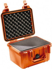 Pelican Products, Inc. - 9-11/16" Wide x 6-7/8" High, Clamshell Hard Case - Orange, Polyethylene - Benchmark Tooling