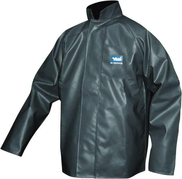 Viking - Size XL, Green, Chemical, Rain, Wind Resistant Jacket - 47" Chest - Benchmark Tooling