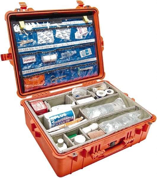 Pelican Products, Inc. - 19-23/64" Wide x 8-51/64" High, Clamshell Hard Case - Orange, Polypropylene - Benchmark Tooling