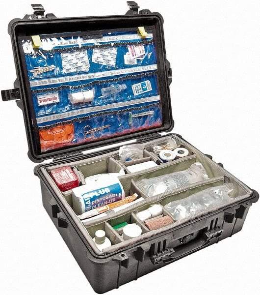 Pelican Products, Inc. - 19-23/64" Wide x 8-51/64" High, Clamshell Hard Case - Black, Polypropylene - Benchmark Tooling