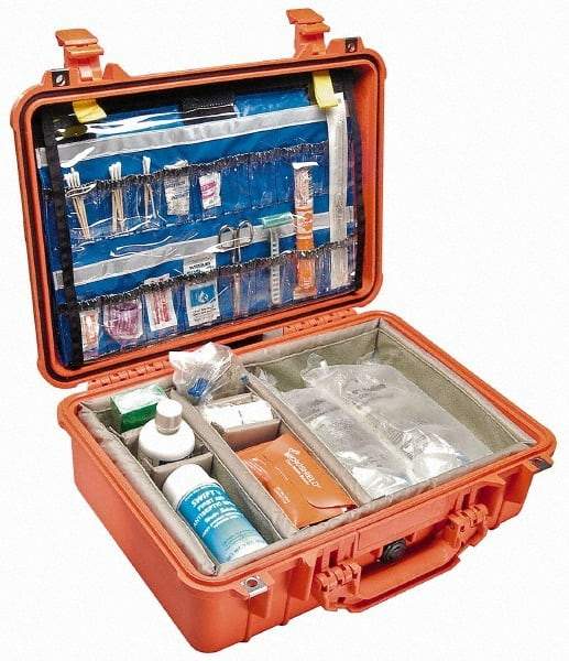 Pelican Products, Inc. - 14-1/16" Wide x 6-15/16" High, Clamshell Hard Case - Orange, Polypropylene - Benchmark Tooling