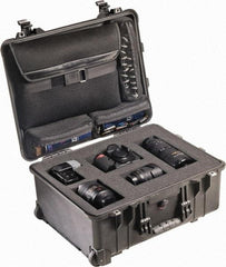 Pelican Products, Inc. - 17-59/64" Wide x 10-27/64" High, Clamshell Hard Case - Black, Polypropylene - Benchmark Tooling