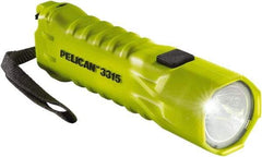 Pelican Products, Inc. - White LED Bulb, 160 Lumens, Industrial/Tactical Flashlight - Yellow Plastic Body, 3 AA Alkaline Batteries Included - Benchmark Tooling