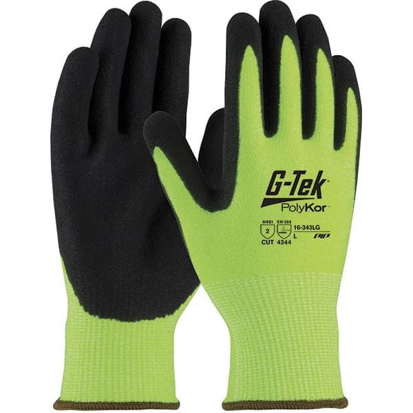 PIP - Size S, ANSI Cut Lvl A2, Puncture Lvl 4, Abrasion Lvl 4, Nitrile Coated PolyKor Cut Resistant Gloves - Benchmark Tooling