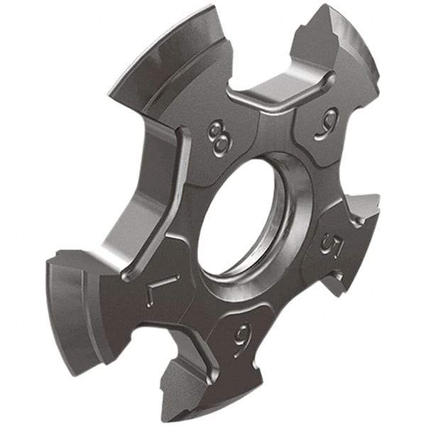 Iscar - TTG16 Grade IC908, External ISO Threading Insert - 0.5mm Ext Pitch, Right Hand Insert, TiAlN Finish, Carbide - Benchmark Tooling