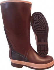 Viking - Men's Size 10 Medium Width Rubber Knee Boot - Brown, Tan, Rubber Upper, Nitrile Rubber Outsole, 16" High, Chemical Resistant, Non-Slip, Cold Protection, Waterproof - Benchmark Tooling