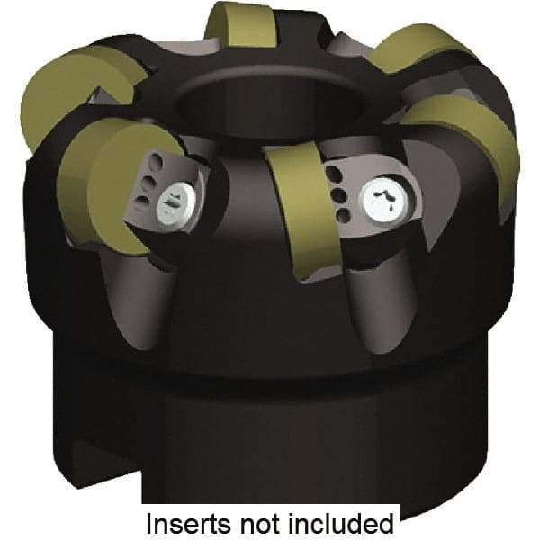 Kennametal - 3" Cut Diam, 1/4" Max Depth, 1" Arbor Hole, 11 Inserts, RNGN120400 Insert Style, Indexable Copy Face Mill - KCRA Cutter Style, 18,100 Max RPM, 2 High, Series KCRA - Benchmark Tooling