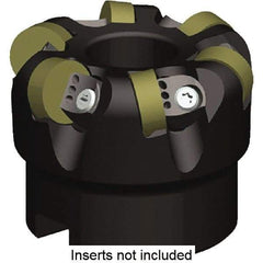 Kennametal - 3" Cut Diam, 1/4" Max Depth, 1" Arbor Hole, 11 Inserts, RNGN120400 Insert Style, Indexable Copy Face Mill - KCRA Cutter Style, 18,100 Max RPM, 2 High, Series KCRA - Benchmark Tooling