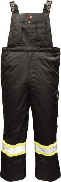Viking - Size L, Black, Flame Resistant/Retardant, Rain, Cold Weather Bib Overall - No Pockets - Benchmark Tooling