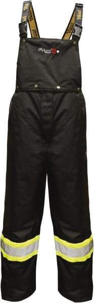 Viking - Size S, Silver, Black, Green, Flame Resistant/Retardant, Rain, Wind Resistant Bib Overall - No Pockets - Benchmark Tooling