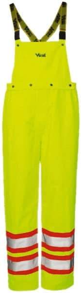 Viking - Size L, High Visibility Yellow, Rain, Wind Resistant Bib Overall - No Pockets - Benchmark Tooling